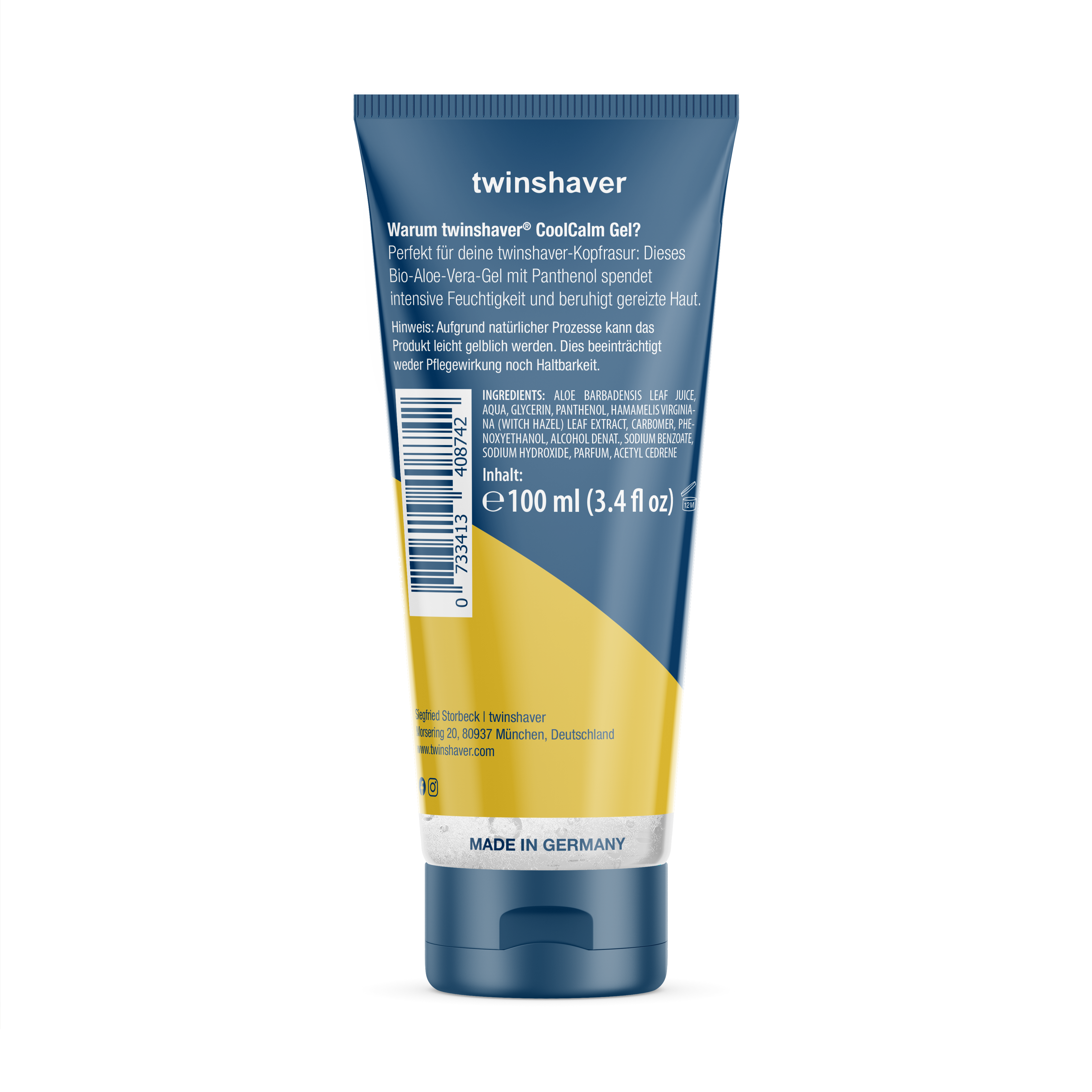 twinshaver Cool Calm Gel - Bio Aloe Vera Aftershave
