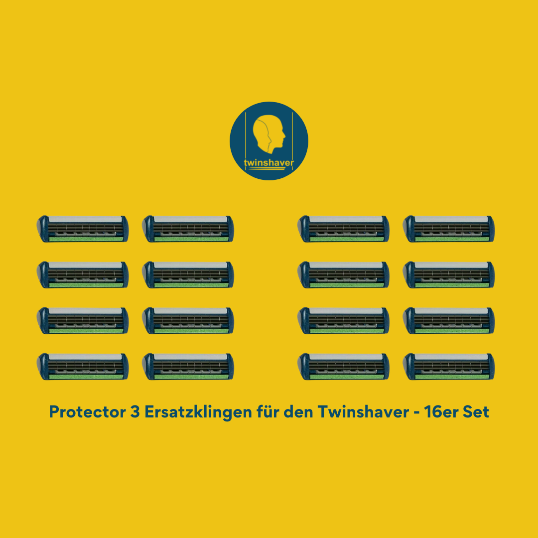 twinshaver Ultimate Set: twinshaver + 20 Klingen + twinCase + twinshaver Cool Calm Gel
